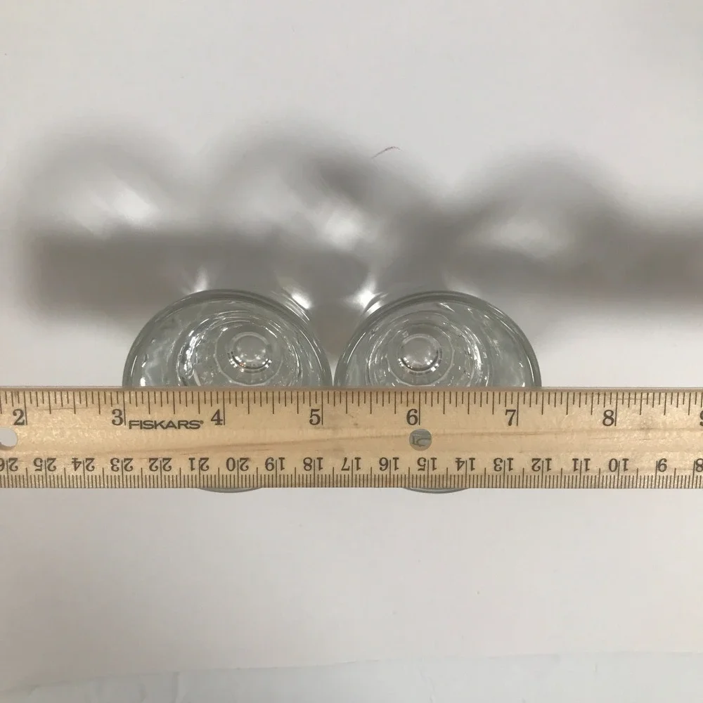 Aristocrat Vodka Shot Glasses Set of 2 Gold Logo Clear Fluted Base Barware